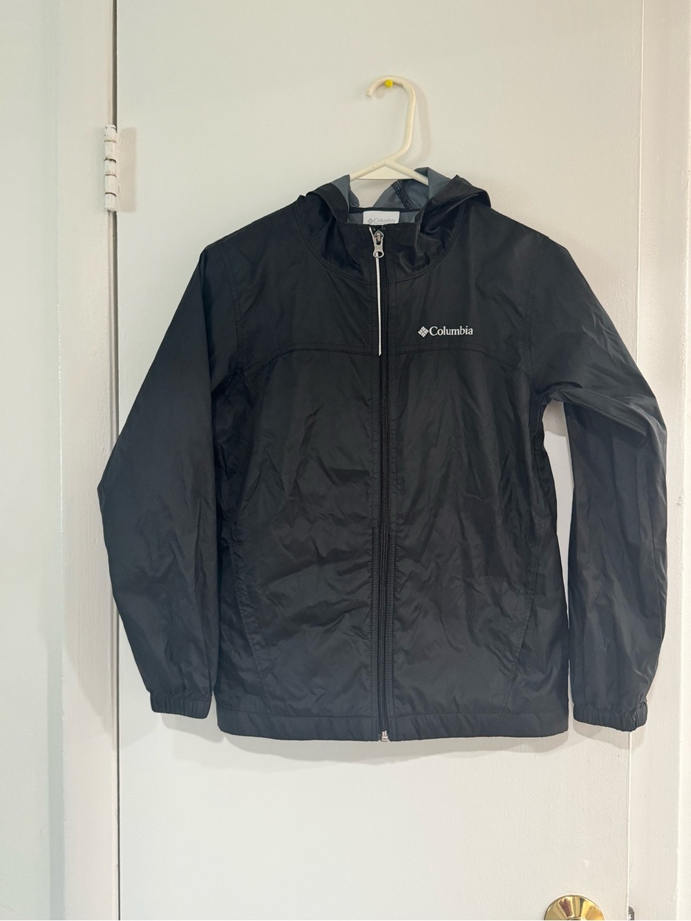 Columbia Kids' Black Lightweight Hooded Jacket girl- boy jacket 
Size 10-12